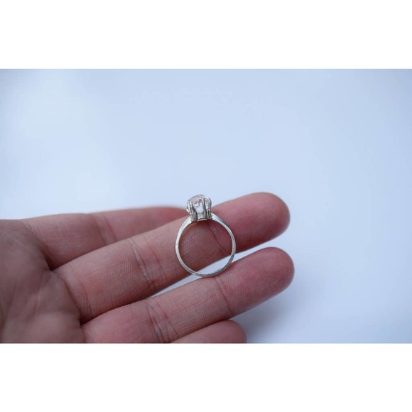 Handmade Engagement Ring Rough Natural Uncut Ring Raw Gemstone Raw Quartz - Picture 5 of 7